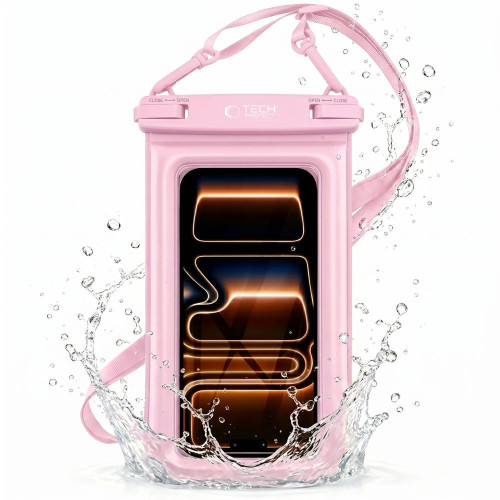 Tech-protect Uwc7 Universal Waterproof Floating Case 6.9 Inch Pink