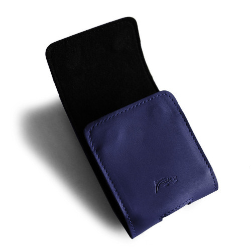 LURESKO FLIP SLEEVE M Leather protective case for Galaxy Z Flip 3/4/5/6, Motorola Razr 50 / 40 Ultra, Huawei Pocket (navy blue)