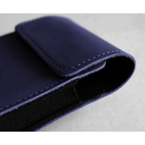 LURESKO FLIP SLEEVE M Leather protective case for Galaxy Z Flip 3/4/5/6, Motorola Razr 50 / 40 Ultra, Huawei Pocket (navy blue)