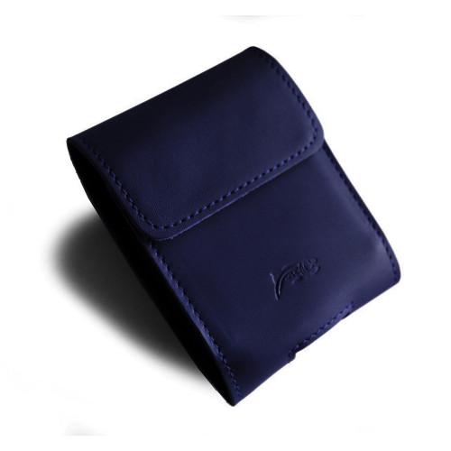 LURESKO FLIP SLEEVE M Leather protective case for Galaxy Z Flip 3/4/5/6, Motorola Razr 50 / 40 Ultra, Huawei Pocket (navy blue)