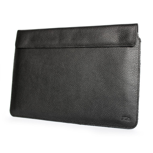 LURESKO CLAYER XXL Kožené pouzdro na tablet 313 x 222 x 9mm (černé vroubkované, černá nit)