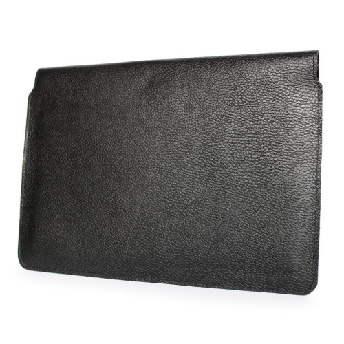 LURESKO CLAYER XXL Kožené pouzdro na tablet 313 x 222 x 9mm (černé vroubkované, černá nit)