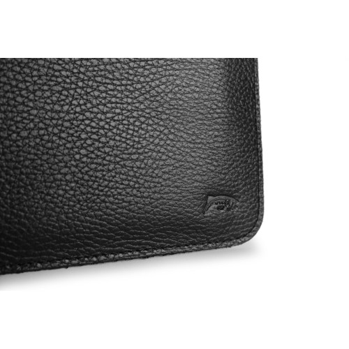 LURESKO CLAYER XXL Kožené pouzdro na tablet 313 x 222 x 9mm (černé vroubkované, černá nit)