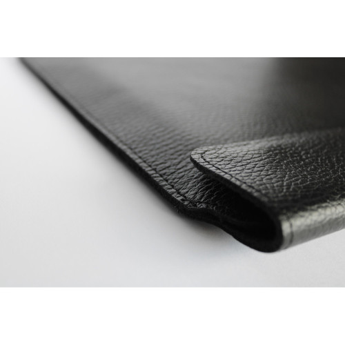 LURESKO CLAYER XXL Kožené pouzdro na tablet 313 x 222 x 9mm (černé vroubkované, černá nit)
