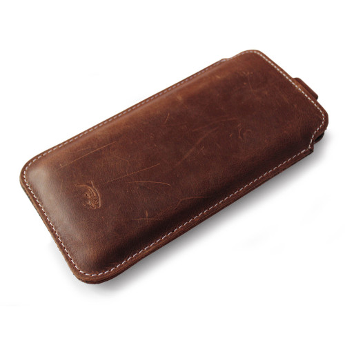 LURESKO LILLA XL+ Case Leather for iPhone 17 Pro / Galaxy S26 5G / Google Pixel 9 / 10 / 10a (crazy brown)