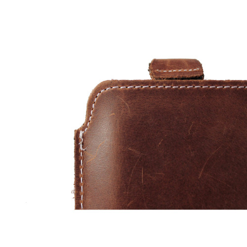 LURESKO LILLA XL+ Case Leather for iPhone 17 Pro / Galaxy S26 5G / Google Pixel 9 / 10 / 10a (crazy brown)