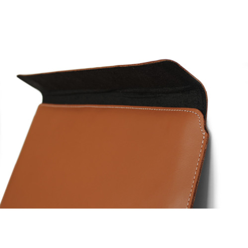 LURESKO CLAYER XXL Leather tablet case 313 x 222 x 9mm (light brown, white thread)