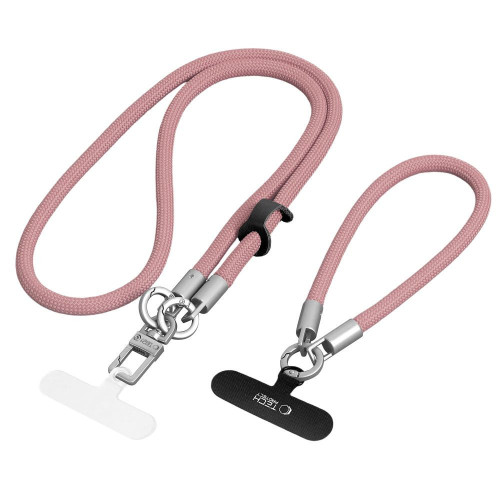 Tech-protect C10s Rope Crossbody & Wrist Dusty Rose/titanium