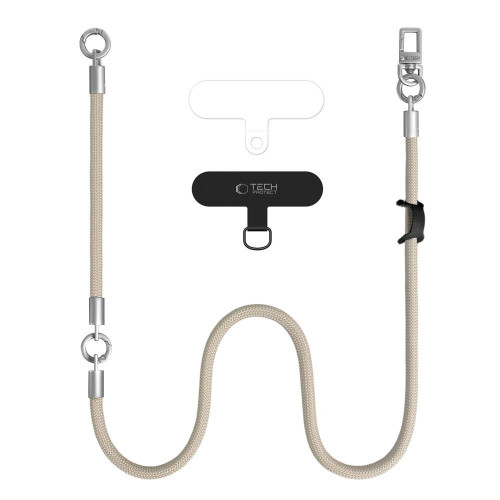 Tech-protect C10s Rope Crossbody & Wrist Desert Beige/titanium