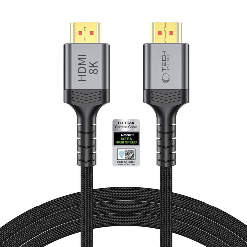 Kabel Tech-Protect Ultraboost Cable HDMI 2.1 4K 120Hz / 8k 60hz 200cm Black