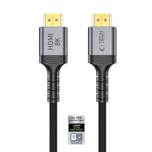Kabel Tech-Protect Ultraboost Cable HDMI 2.1 4K 120Hz / 8k 60hz 200cm Black