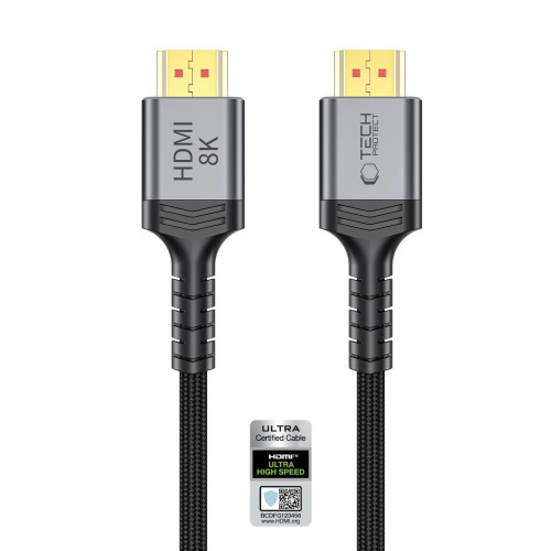 Kabel Tech-Protect Ultraboost Cable HDMI 2.1 4K 120Hz / 8k 60hz 300cm Black