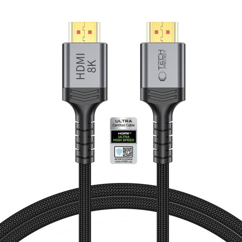 Kabel Tech-Protect Ultraboost Cable HDMI 2.1 4K 120Hz / 8k 60hz 100cm Black