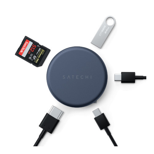 Satechi OntheGo 5-in-1 Multiport Adapter - adaptér pro mobilní zařízení (USB-C 5 Gbps, USB-A 5 Gbps, HDMI 4K, čtečka karet