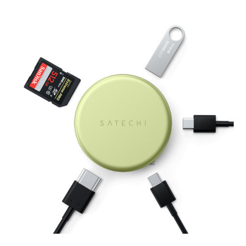 Satechi OntheGo 5-in-1 Multiport Adapter - adaptér pro mobilní zařízení (USB-C 5 Gbps, USB-A 5 Gbps, HDMI 4K, čtečka karet