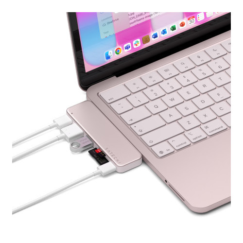 Satechi USB-C Snap Hub - adaptér pro mobilní zařízení (USB-C 5 Gbps, USB-A 5 Gbps, HDMI 4K, čtečka karet micro/SD 104 MB/s