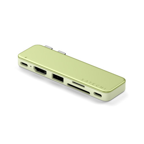 Satechi USB-C Snap Hub - adaptér pro mobilní zařízení (USB-C 5 Gbps, USB-A 5 Gbps, HDMI 4K, čtečka karet micro/SD 104 MB/s