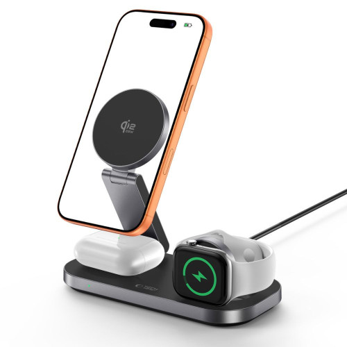 Tech-protect A52 3in1 Magnetic Magsafe Wireless Charger 25w Qi2.2 Black