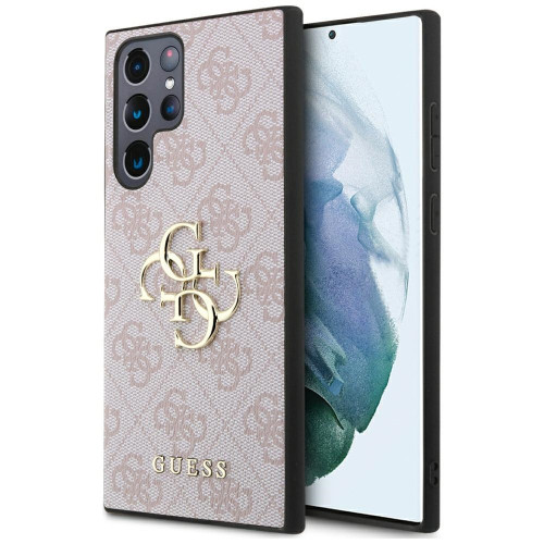Guess GUHCS24L4GMGPI Samsung Galaxy S24 Ultra hardcase 4G Big Metal Logo pink