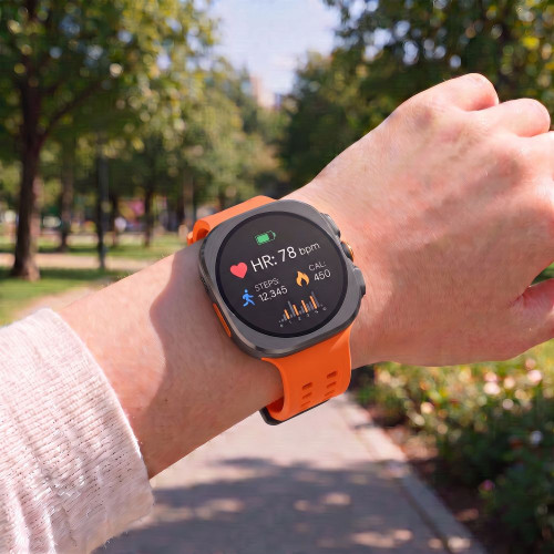 Tech-protect Silicone Air Samsung Galaxy Watch Ultra 1 / 2 2024-2026 (47 Mm) Tangarine Orange