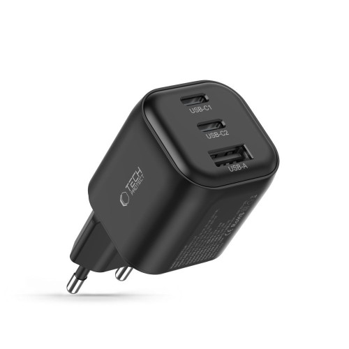 Tech-protect Nca100w-gan-avs 3-port Network Charger Pd 3.2 100w / Qc3.0 Black