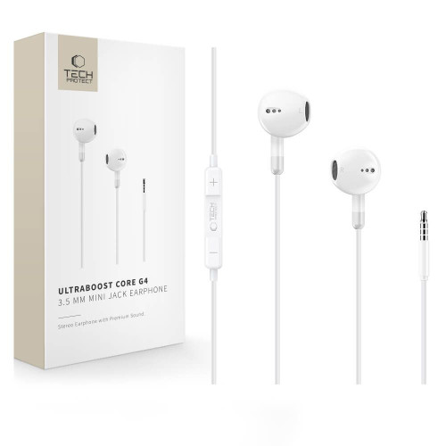 Tech-protect Ultraboost Mini Jack Earphone Core G4 White