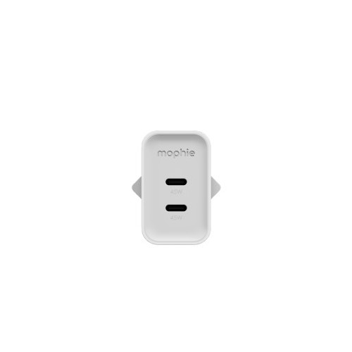 Mophie ROC GaN - wall charger, 2x USB-C, 45W (white)