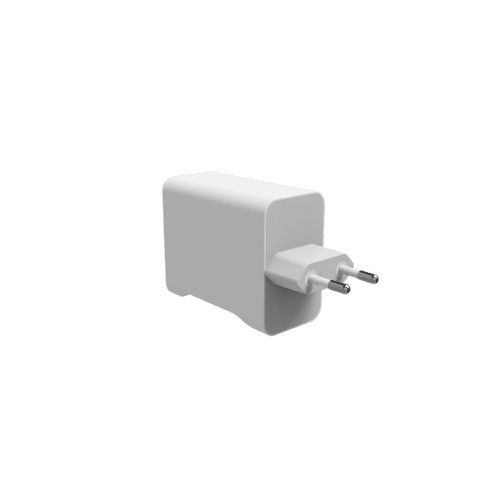 Mophie ROC GaN - wall charger, 2x USB-C, 67W with retractable cable (white)