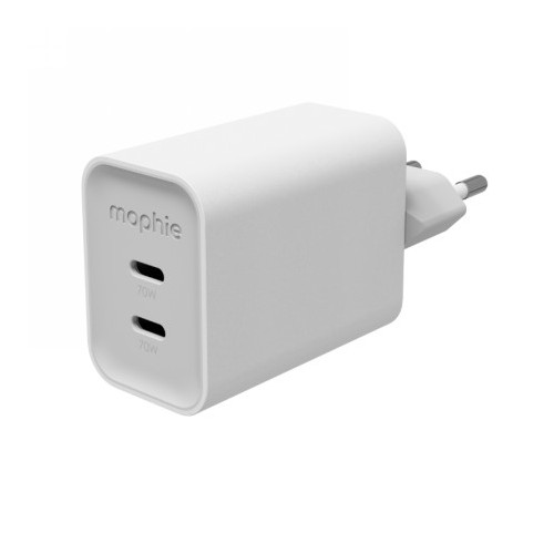 Mophie ROC GaN - wall charger, 2x USB-C, 70W (white)