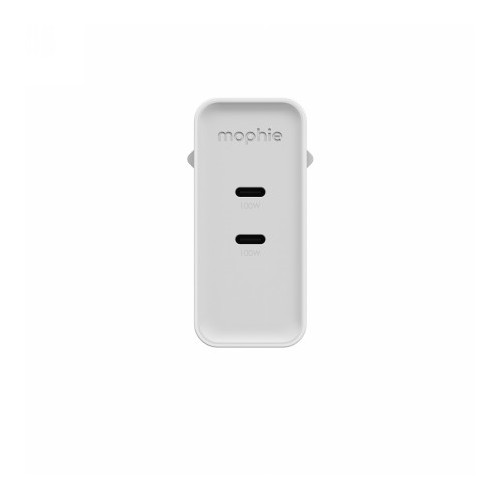 Mophie ROC GaN - wall charger, 2x USB-C, 100W (white)