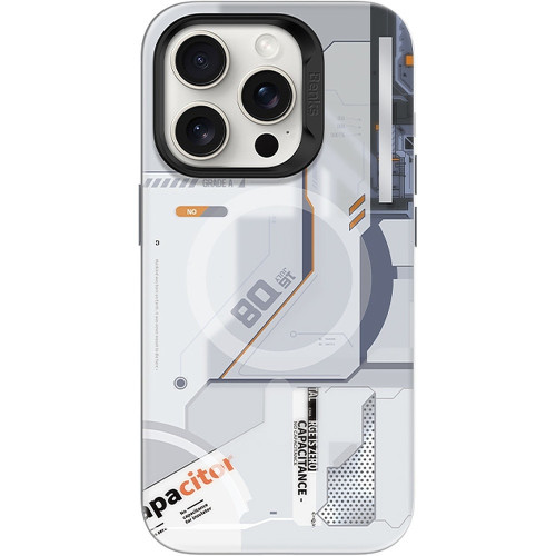 Benks Magnetic Mecha Series Case for iPhone 15 Pro white