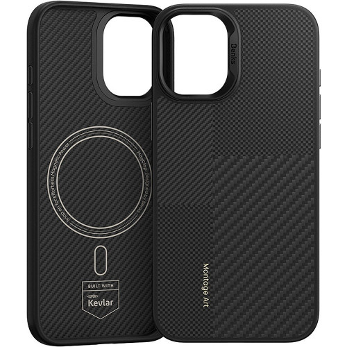 Benks Etui Montage Magnetic Armor Pro Kevlar Metal Frame 600D+1500D do Iphone 16 czarny