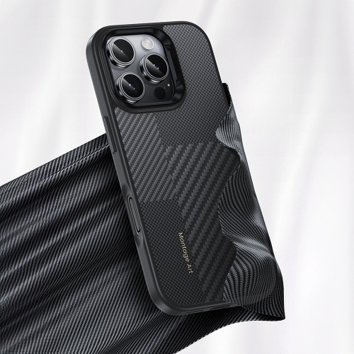 Benks Etui Montage Magnetic Armor Pro Kevlar Metal Frame 600D+1500D do Iphone 16 Plus czarny