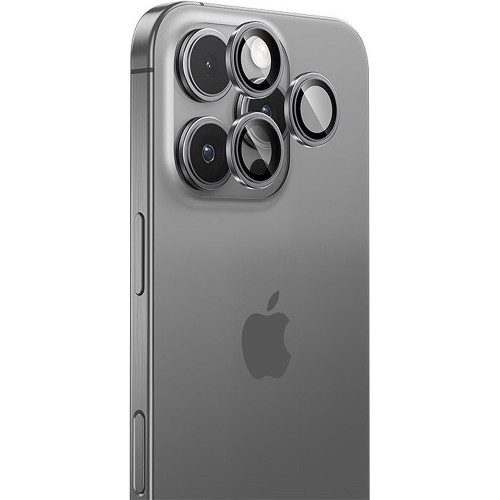 Benks Hartowane szkło Glass Warrior Lens Protector na aparat do Iphone 16 Pro/16 Pro Max (obiektyw 3 sztuki) srebrne