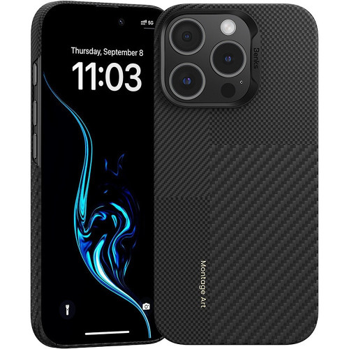 Benks Etui Montage Magnetic Armor Air Kevlar PC Frame 600D+1500D (MB65) do Iphone 16 Pro czarny