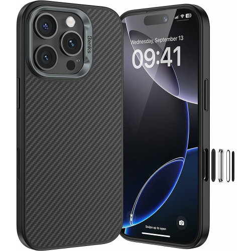 Benks Etui Magnetic Armor Pro Kevlar Metal Frame 600D (D065) do Iphone 16 Pro czarny (Camera Control Button)