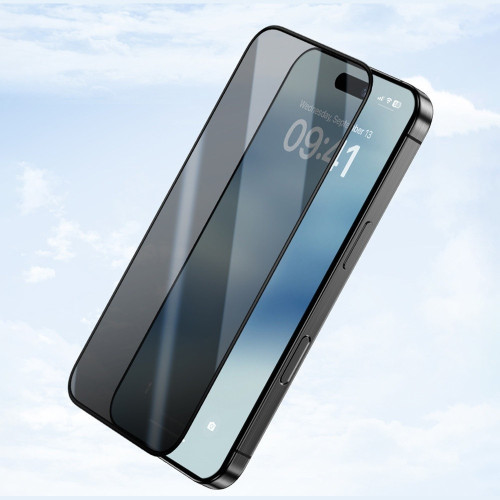 Benks Hartowane szkło Ultra Shield Privacy Glass (FK66) do Iphone 16 Pro Max czarne (Thin Edge)