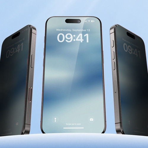 Benks Hartowane szkło Ultra Shield Privacy Glass (FK66) do Iphone 16 Pro Max czarne (Thin Edge)