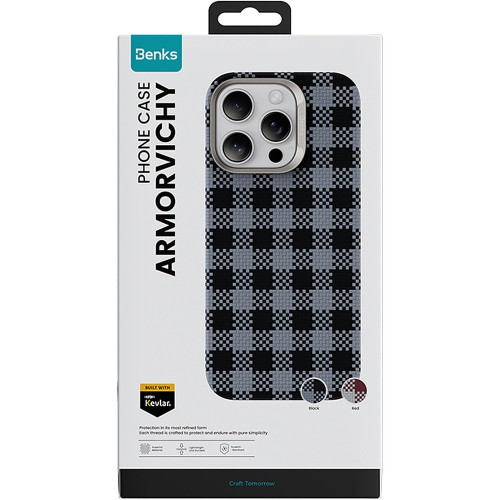 Benks Etui Magnetic Armor Vichy Kevlar (RF65) do Iphone 16 Pro czerwony