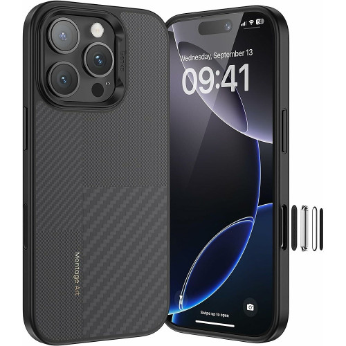 Benks Etui Montage Magnetic Armor Pro Kevlar Metal Frame 600D+1500D (MF65) do Iphone 16 Pro czarny (Camera Control Button)