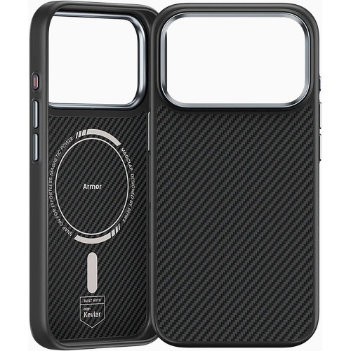 Benks Etui Magnetic Armor Pro Kevlar Metal Frame 600D (C.K.FL.AP.BK.A070) do Iphone 17 Pro Max czarny (Camera Control Button)