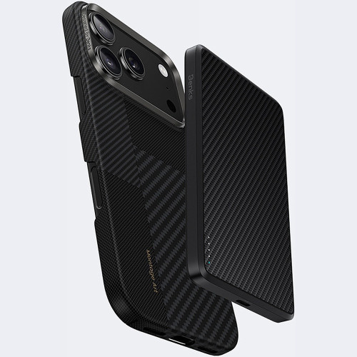 Benks Etui Montage Magnetic Armor Air Kevlar Metal Frame 600D+1500D (C.K.FL.AP.BK.MB70) for iPhone 17 Pro Max black