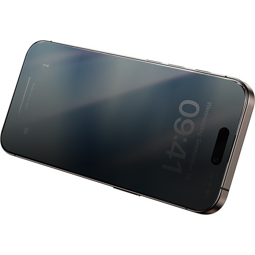 Benks Hartowane szkło Air Shield Privacy Glass (TF67) do Iphone 17/16 Pro czarne - 10 sztuk