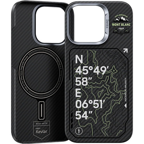 Benks Etui Magnetic Armor Air Kevlar 600D Summit Mont-Blanc (A065) do Iphone 16 Pro