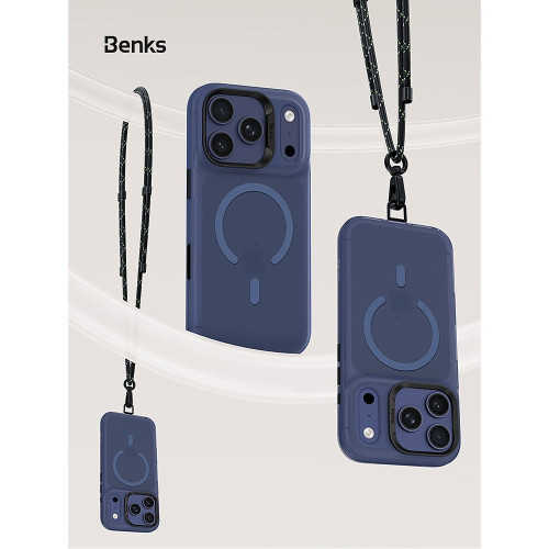 Benks Etui Magnetic Lucid Armor (C.K.JC.AP.BE.C070) do Iphone 17 Pro Max niebieski (Camera Control Button)