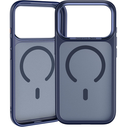 Benks Etui Magnetic Mist Metal Frame (A070) do Iphone 17 Pro Max niebieski (Camera Control Button)