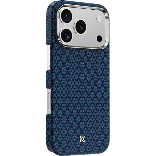 Benks Etui Magnetic Armor Air Armor Grid Kevlar Metal Frame 600D (C.K.FL.AP.BE.0069) do Iphone 17 Pro niebieski