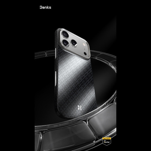 Benks Etui Magnetic Armor Air Armor Grid Kevlar Metal Frame 600D (C.K.FL.AP.BK.B067) do Iphone 17 czarne