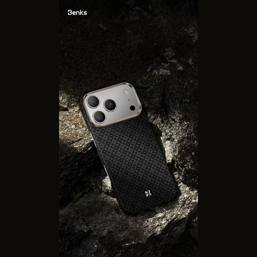 Benks Etui Magnetic Armor Air Armor Grid Kevlar Metal Frame 600D (C.K.FL.AP.BK.B067) do Iphone 17 czarne