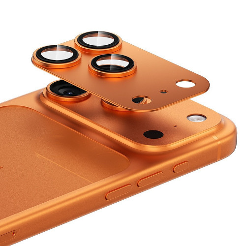 Benks Tempered Glass Glass Warrior Metal Integrated Lens Protector (C069) for Iphone 17 Pro (3 lens) orange